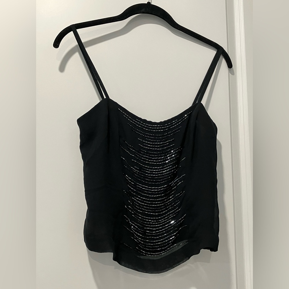 Vintage Basix II Silk Beaded Tank
